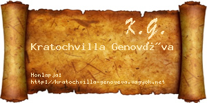 Kratochvilla Genovéva névjegykártya